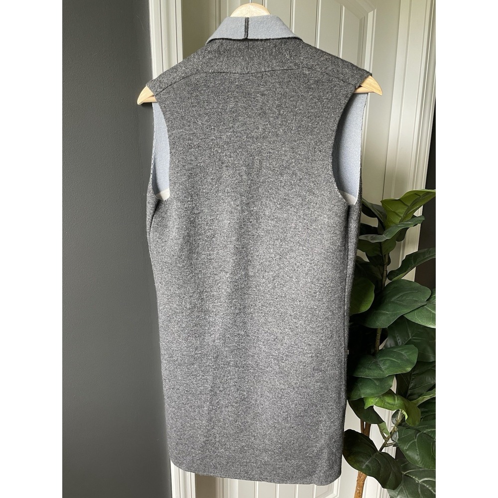 Bartolini Benedetta Cashmere/Wool Sweater Open Front Long Duster Vest XS Italy - Picture 5 of 8